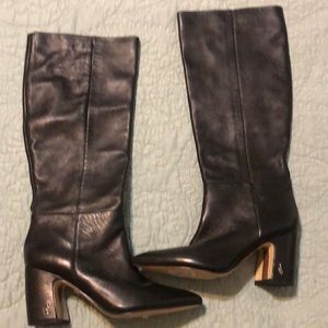 Sam Edelman Black Knee High Heeled Boots